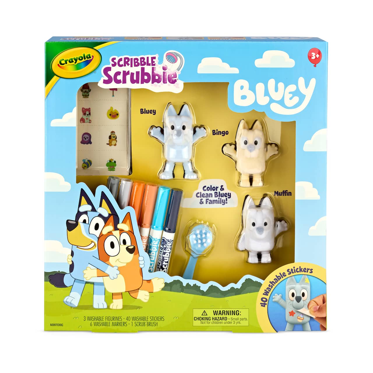 Crayola® Scribble Scrubbie® Deluxe Bluey Playset with Washable Stickers, 3ct.